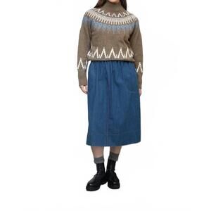 NEW BEAUMONT ORGANIC hawthorne sweater in taupe marl